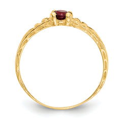 14k Madi K 3mm Garnet Birthstone Baby Ring