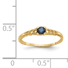 14k Madi K 3mm Sapphire Birthstone Baby Ring