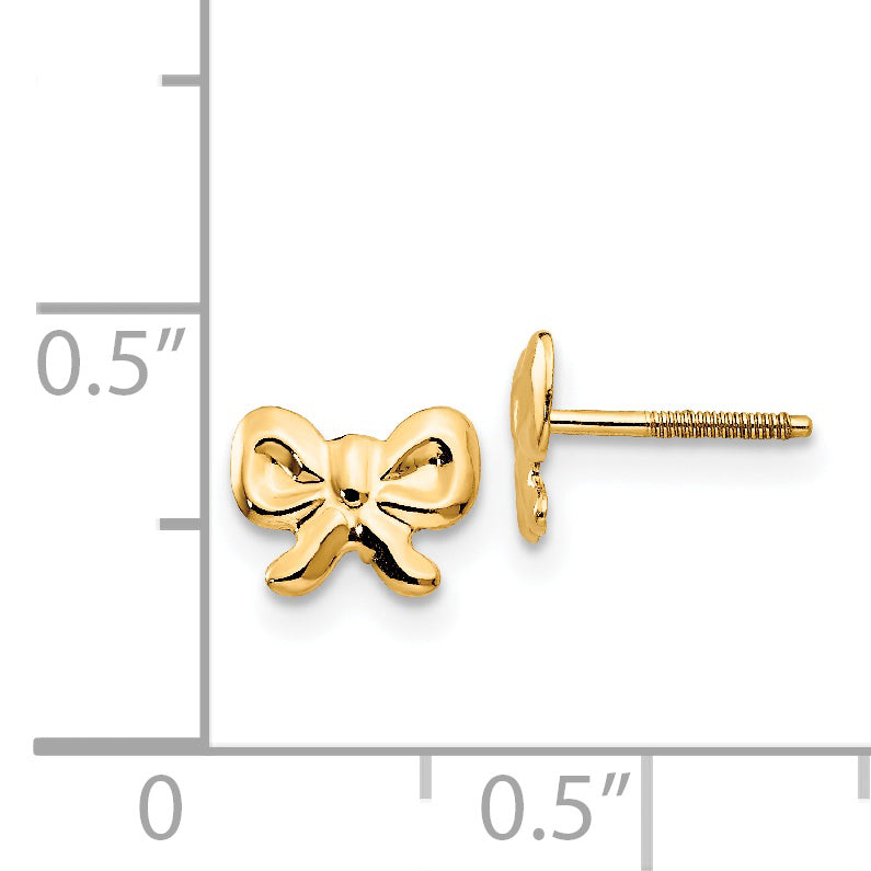 14k Madi K Bows Screwback Earrings