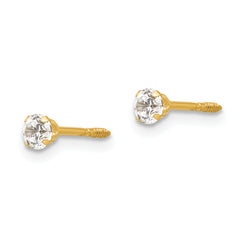 14k Madi K 3mm CZ Earrings