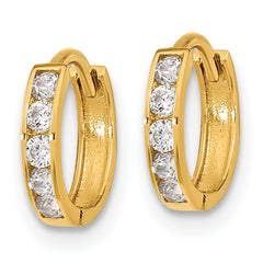 14k Madi K CZ Hinged Hoop Earrings