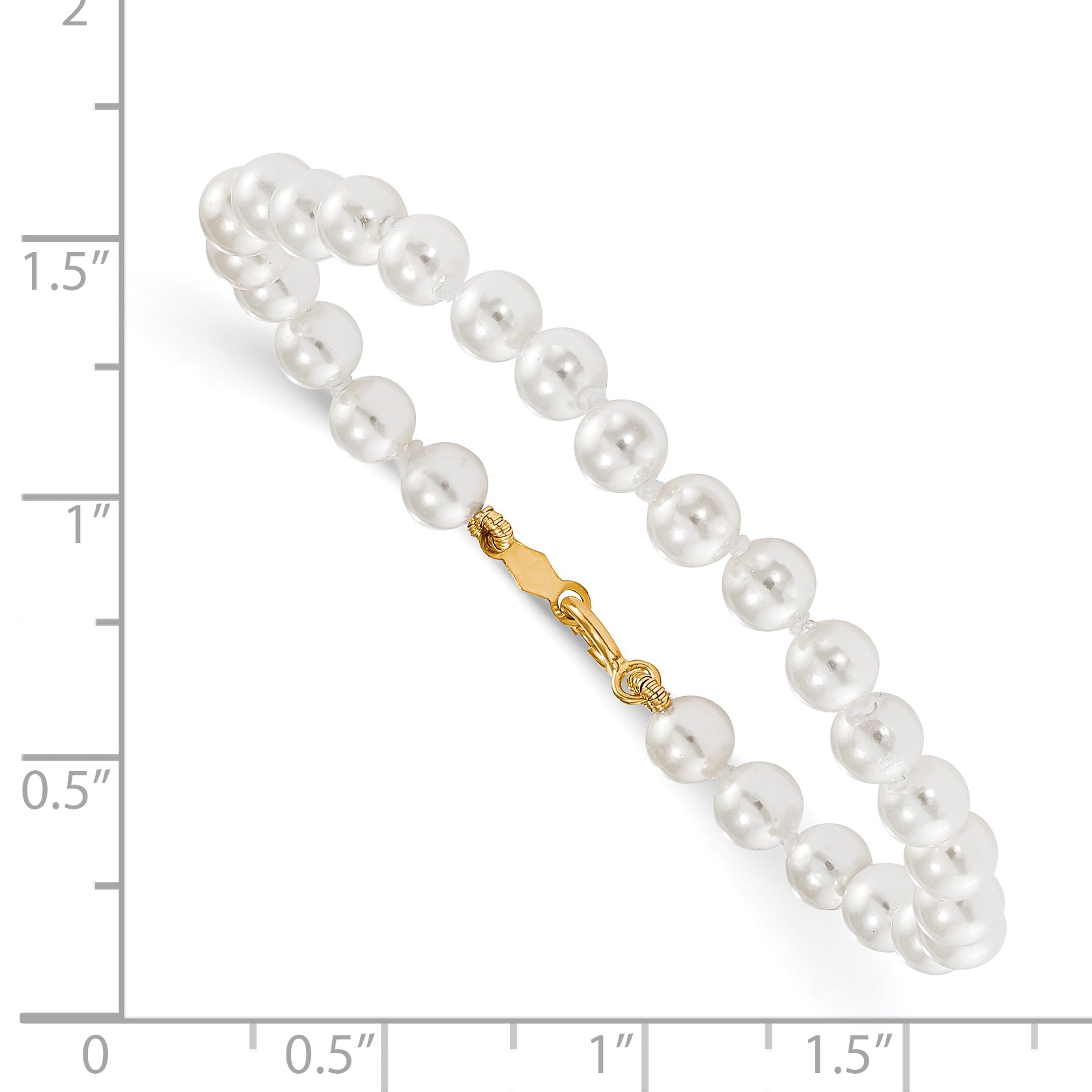 14k Madi K 4.5mm-5.5mm Imitation Shell Pearl Bracelet