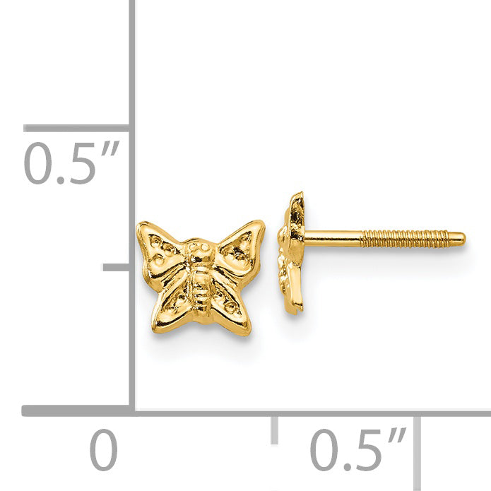 14k Madi K Butterfly Screwback Earrings