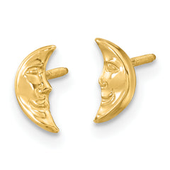 14k Madi K Moon w/ face Post Earrings