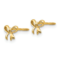 14K Gold Madi K Bow Post Earrings with Polished Finish Nickel Free