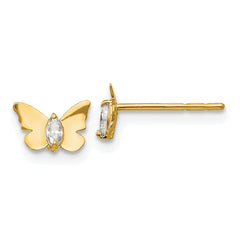 14k Madi K CZ Butterfly Baby Post Earrings