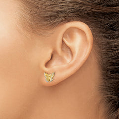 14k Madi K CZ Butterfly Post Earrings