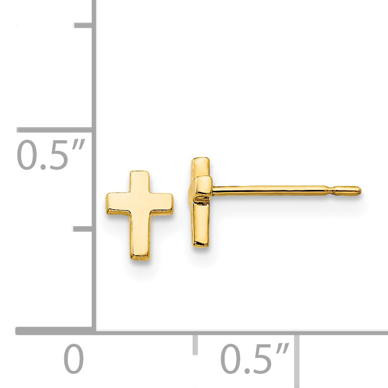 14k Madi K Children's Cross Post Earrings