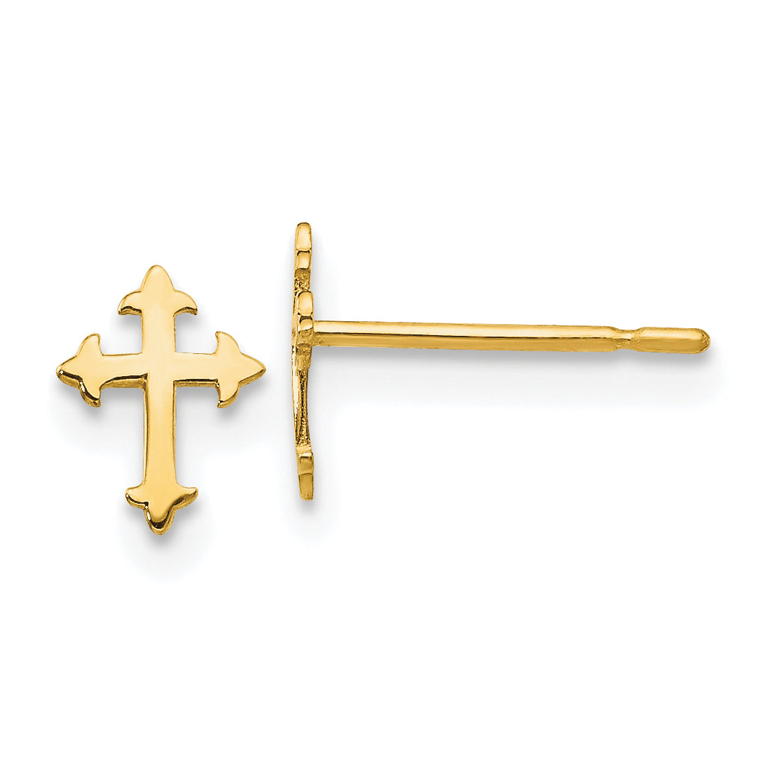 14k Madi K Children's Cross Post Earrings