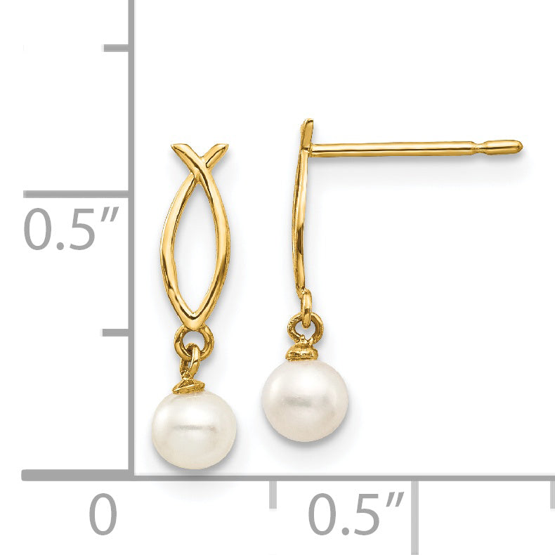 14k Madi K FW Cultured Pearl Children's Post Earrings