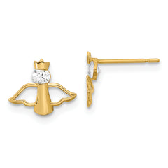 14k Madi K CZ Children's Angel Post Earrings