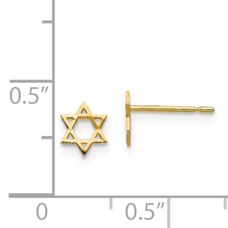 14k Madi K Children's Star of David Post Earrings