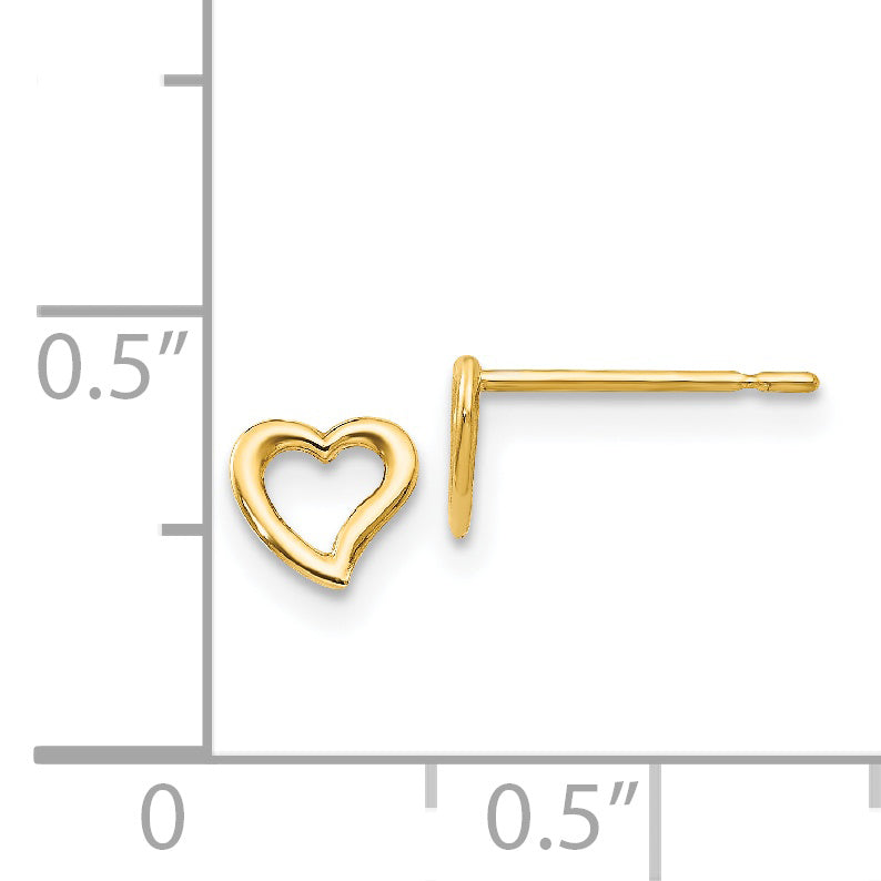 14k Madi K Children's Heart Post Earrings