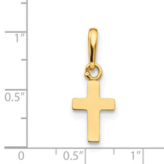 14K Gold Children's Cross Pendant Solid Casted Design by Sophia Jewelers