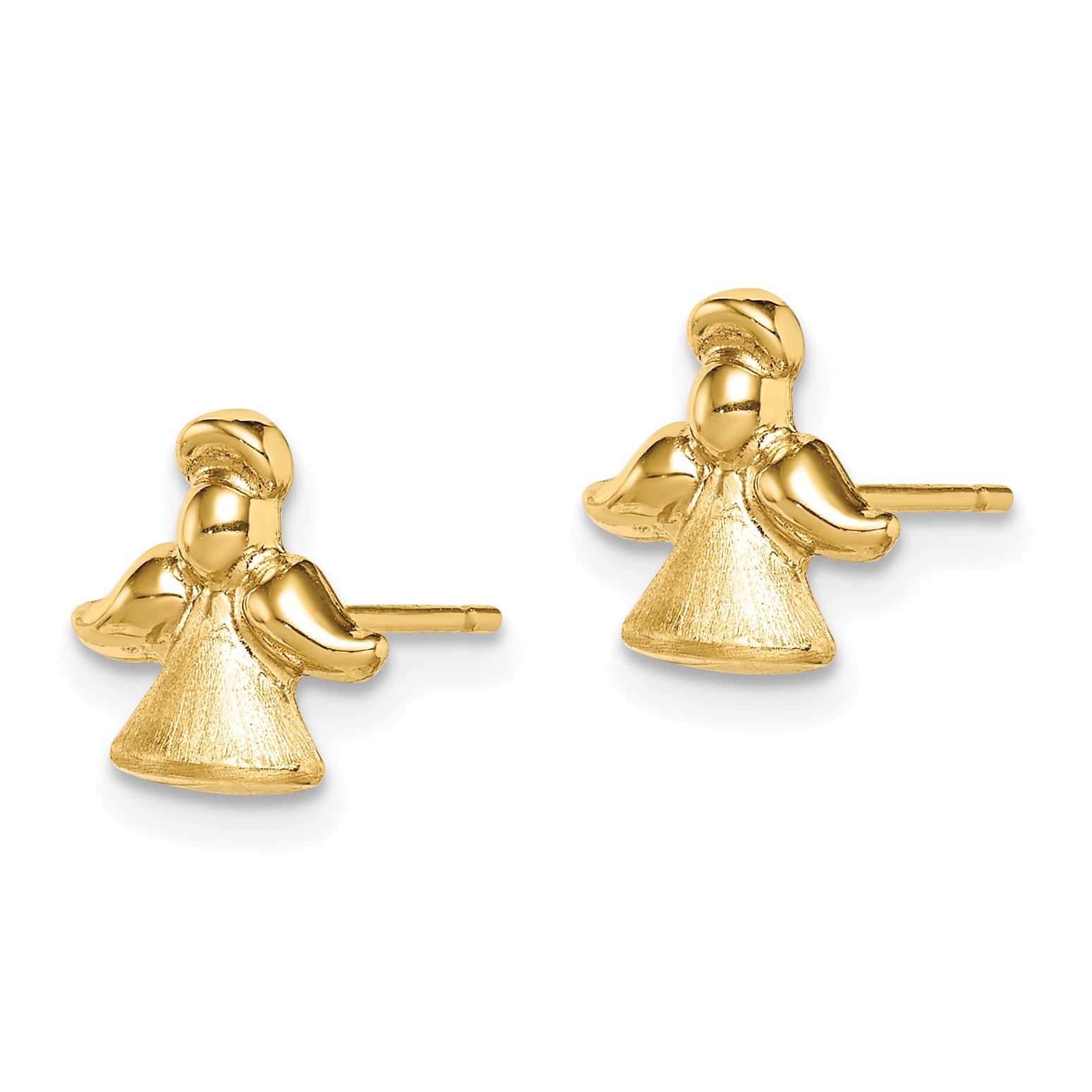 14k Madi K Satin & Polished Angel Post Earrings