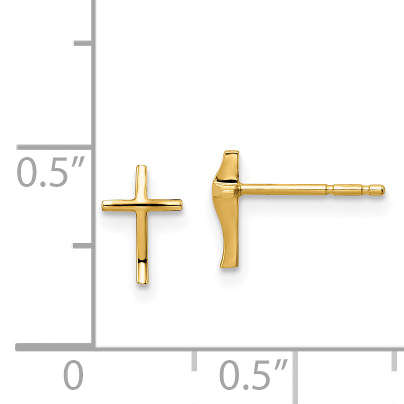 14k Madi K Cross Post Earrings