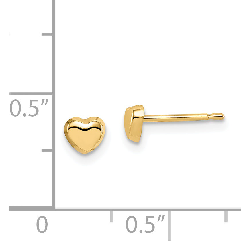 14k Madi K Heart Post Earrings