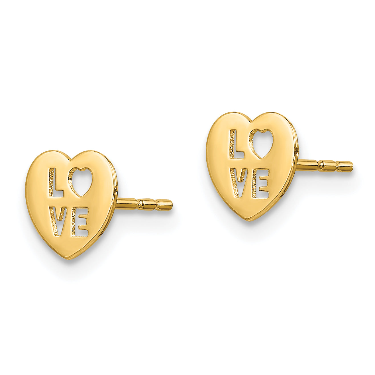 14k Madi K Love Heart Post Earrings