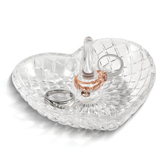 Heart Shape Glass Ring Holder