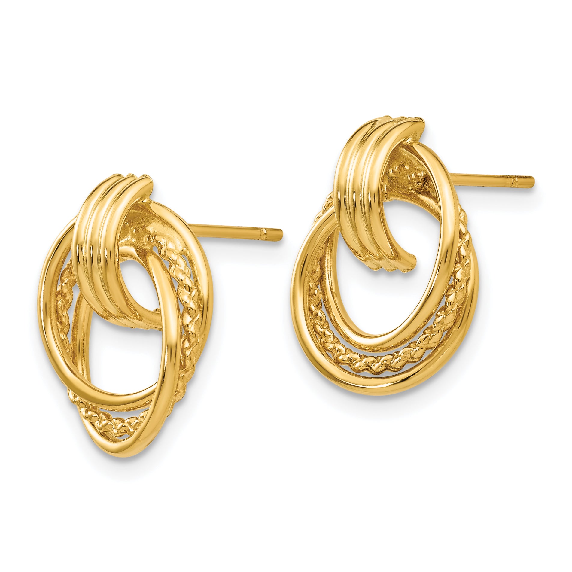 14k Polished Fancy Post Earrings