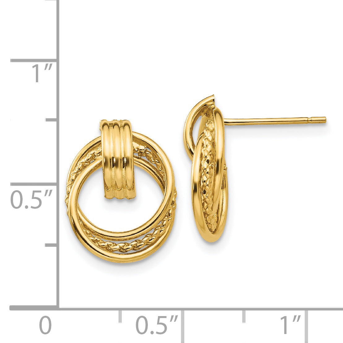 14k Polished Fancy Post Earrings