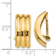 14k Omega Clip Non-pierced Earrings