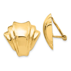 14k Omega Clip Polished Non-pierced Earrings