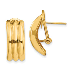 14k Omega Post Earrings