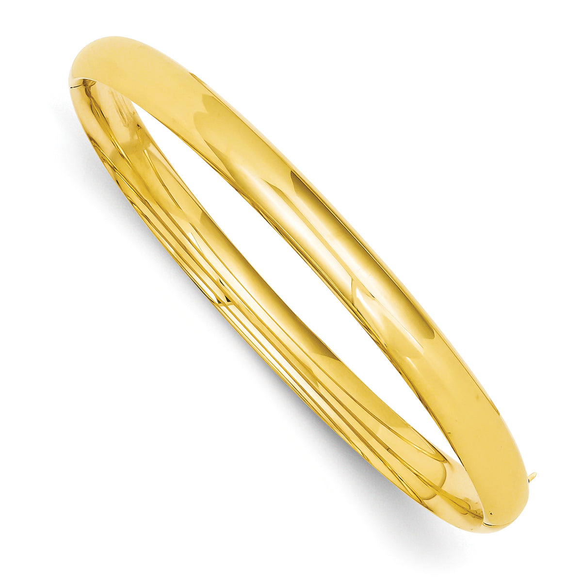 14k 4/16 Oversize High Polished Hinged Bangle Bracelet