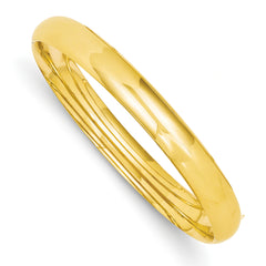 14k 5/16 Oversize High Polished Hinged Bangle Bracelet