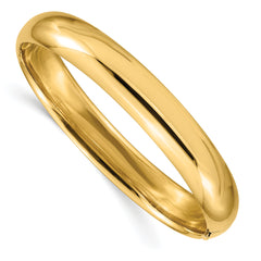 14k 7/16 Oversize High Polished Hinged Bangle Bracelet