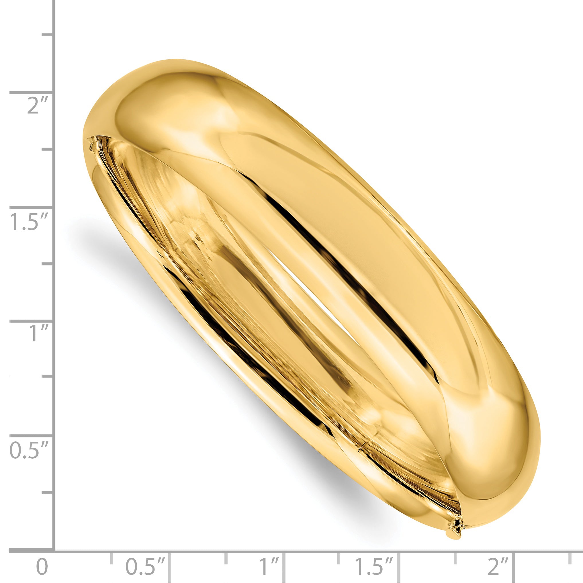 14k 9/16 High Polished Hinged Bangle Bracelet