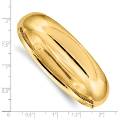 14k 9/16 High Polished Hinged Bangle Bracelet