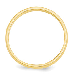 14k Yellow Gold 3mm Half-Round Wedding Band Size 4