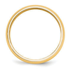 14k Yellow Gold 5mm Half-Round Wedding Band Size 4