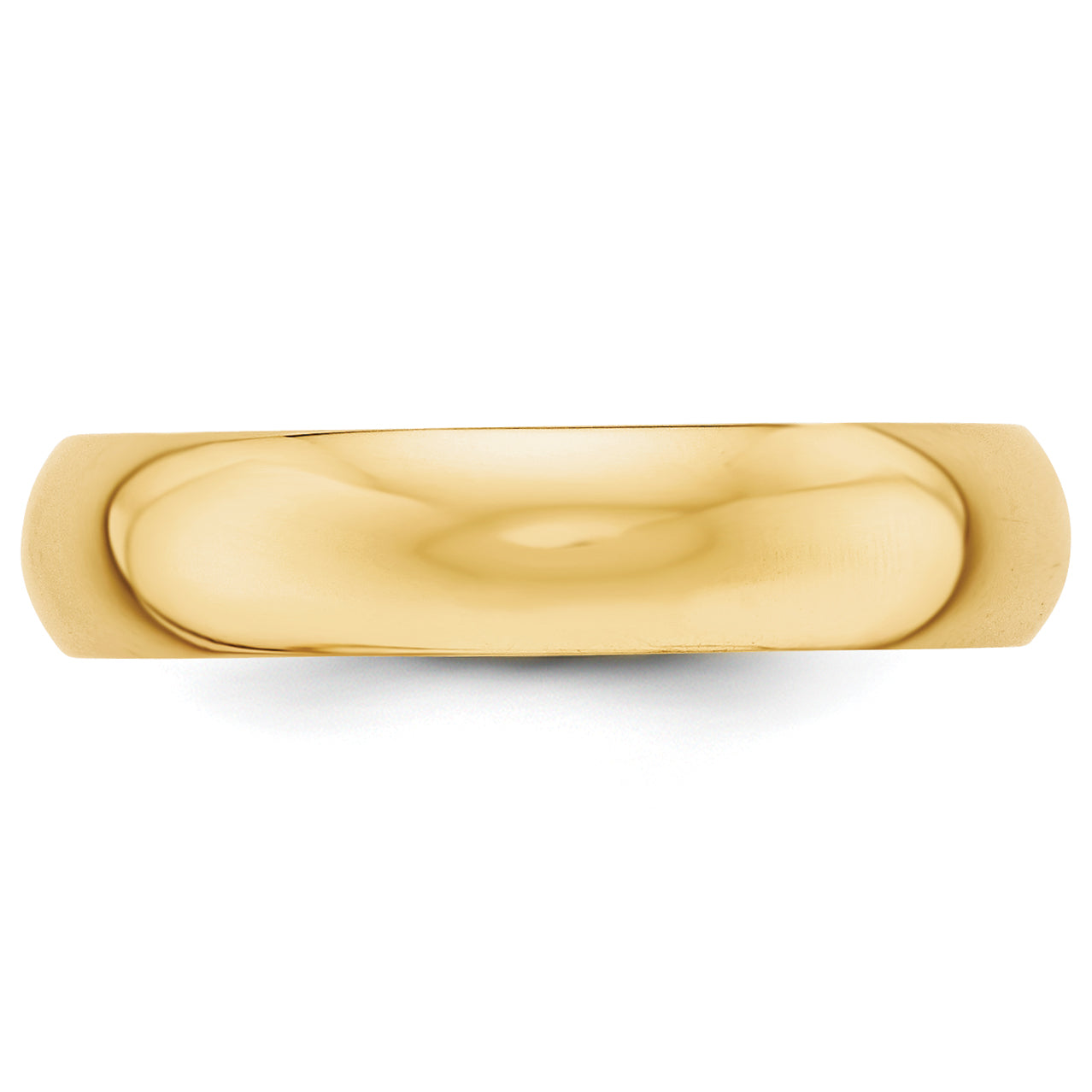 14k Yellow Gold 5mm Half-Round Wedding Band Size 4