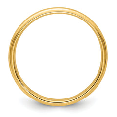 14k Yellow Gold 3mm Half Round with Edge Wedding Band Size 4