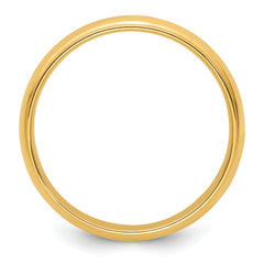 14k Yellow Gold 5mm Half Round with Edge Wedding Band Size 4