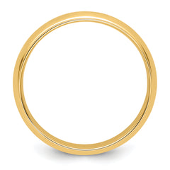 14k Yellow Gold 6mm Half Round with Edge Wedding Band Size 4