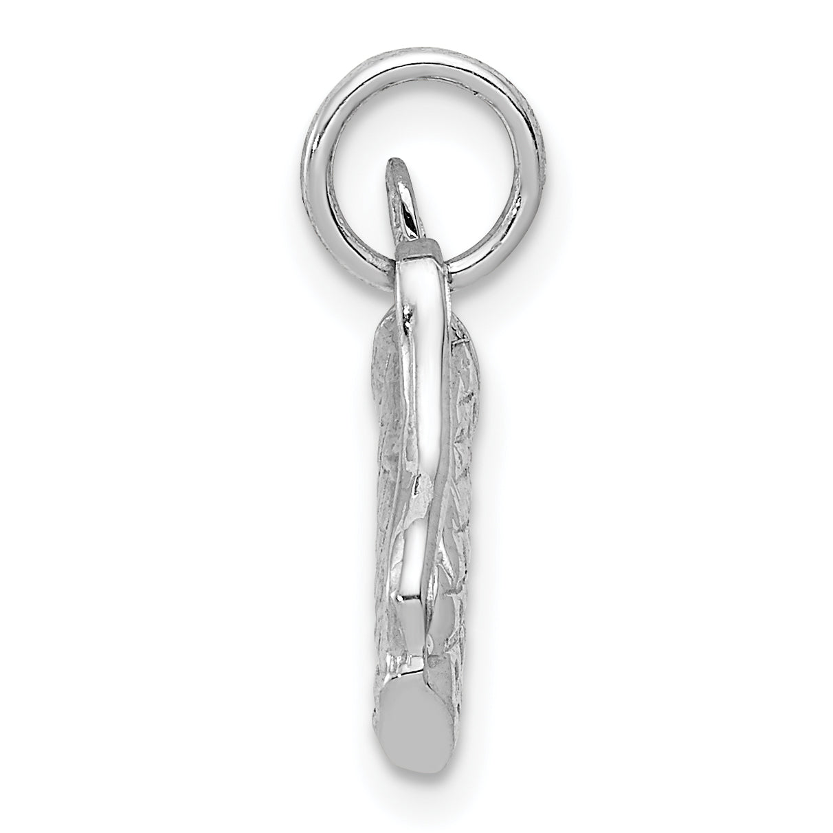 14K White Gold 3D Golf Bag Charm with Polished Rhodium Finish Men's Stylish Accessory