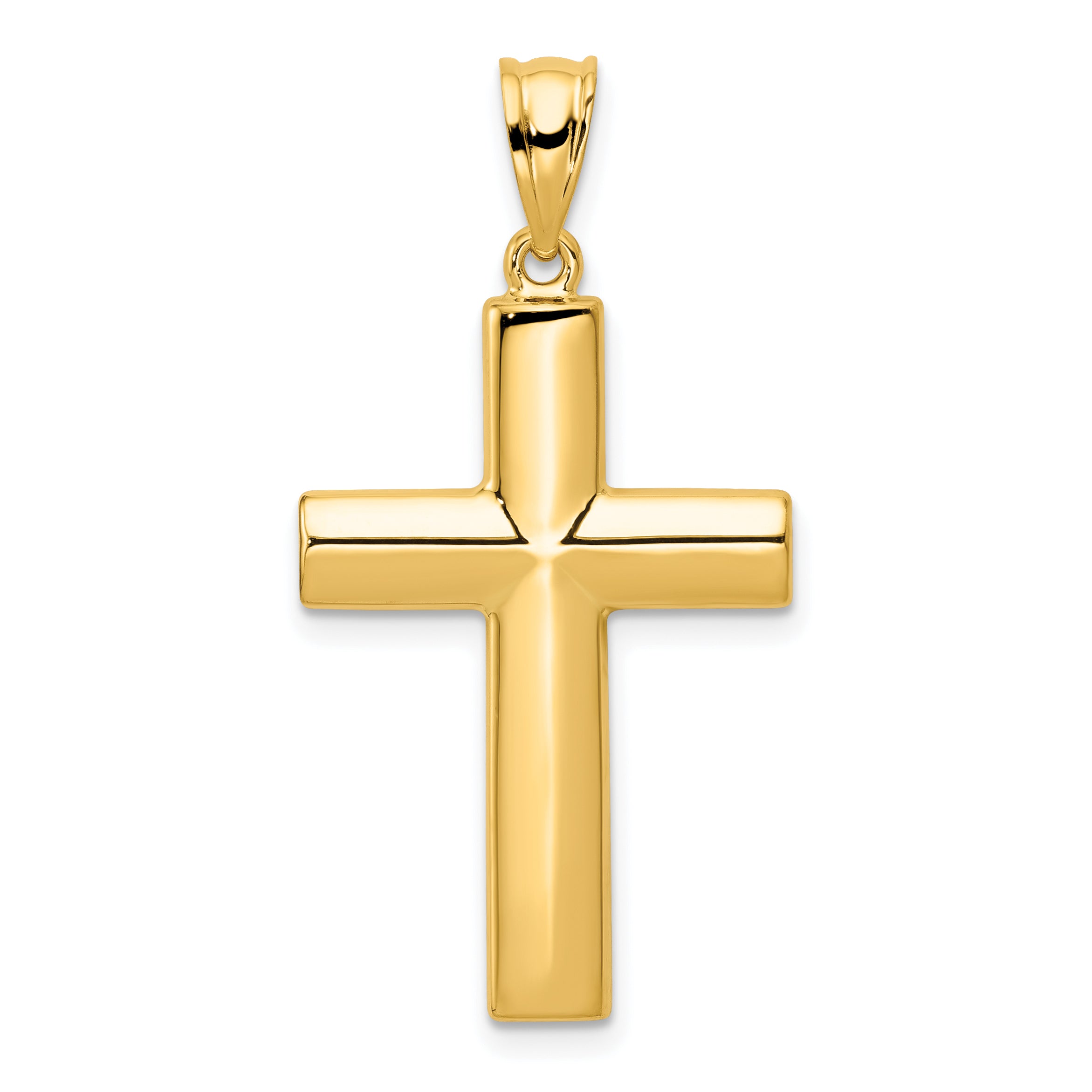 14k Hollow Cross Pendant