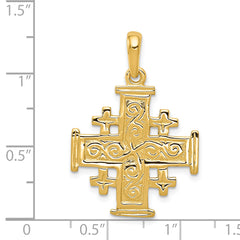 14k Jerusalem Cross Pendant