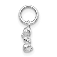 14k White Gold Teddy Bear Charm