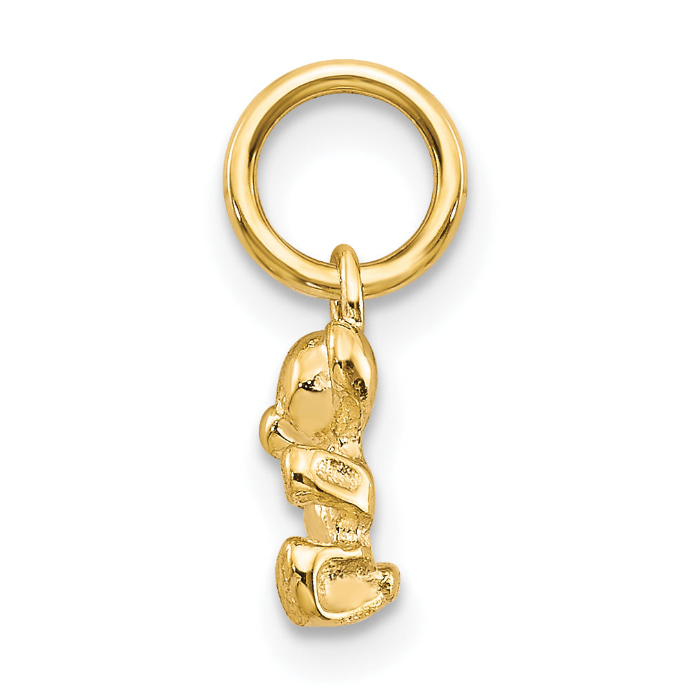 14k Polished Teddy Bear Charm