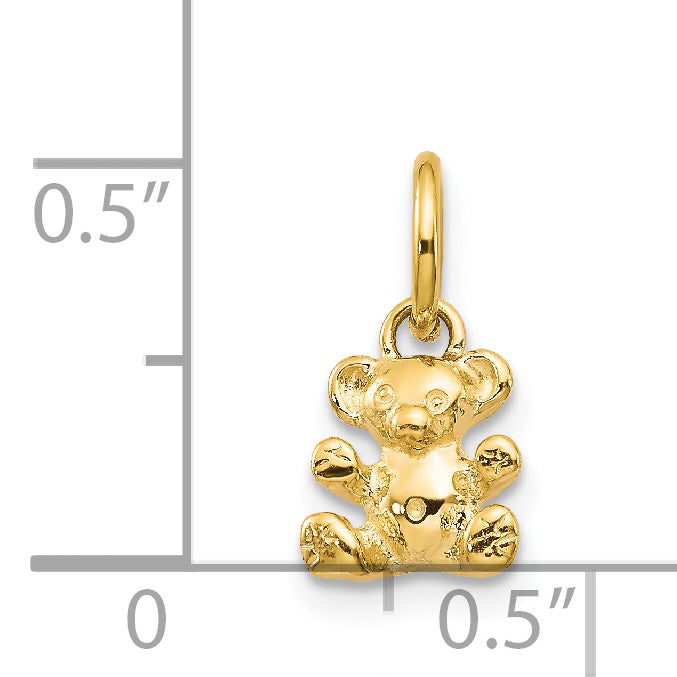 14k Polished Teddy Bear Charm