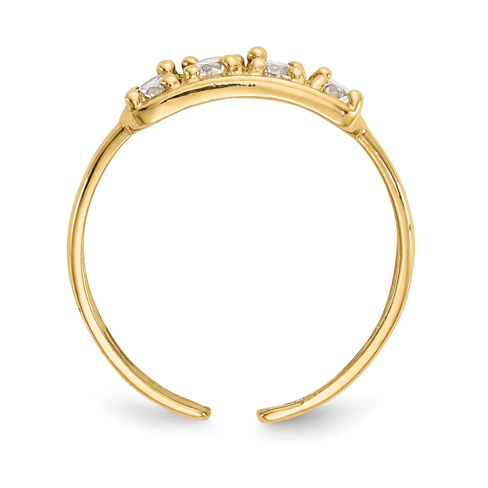 14k CZ Toe Ring