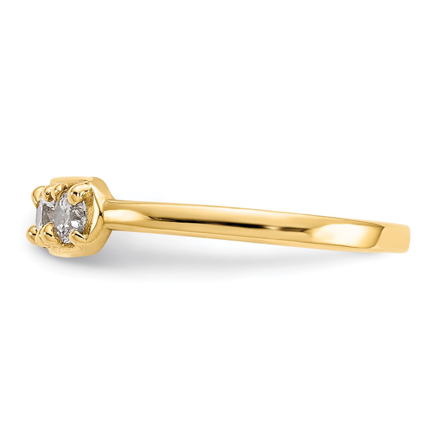 14k CZ Toe Ring