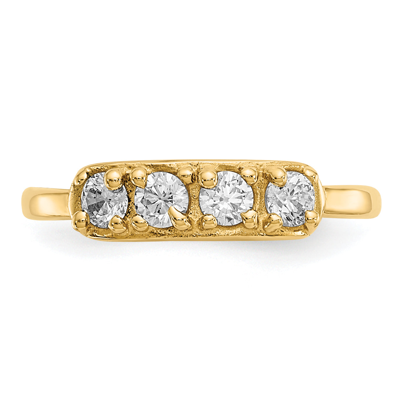 14k CZ Toe Ring