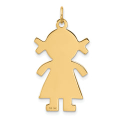 14k Satin Girl Charm