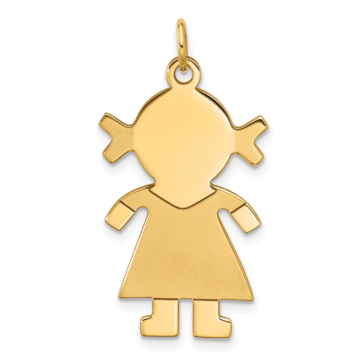 14k Satin Girl Charm